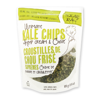 SOLAR RAW ULTIMATE KALE CHIPS HEMP CREAM AND CHIVE 