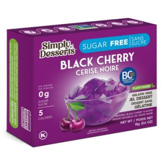 SIMPLY DELISH SUGAR FREE BLACK CHERRY JEL DESSERT