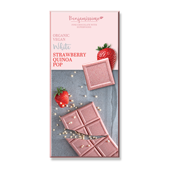 BENJAMISSIMO WHITE STRAWBERRY QUINOA POP CHOCOLATE