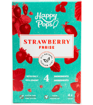HAPPY POPS STRAWBERRY 4PK