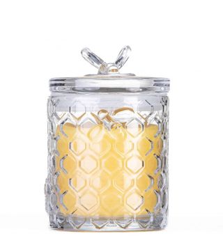 CHEEKY BEE BEE GLASS HONEYPOT
