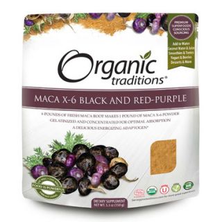 ORGANIC TRADITIONS MACA X-6 BLACK AND RED POWDER