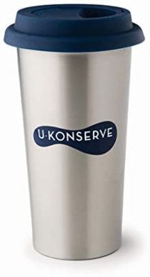 UKONSERVE INSULATED COFFEE CUP DARK BLUE 