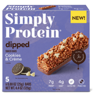 SIMPLY PROTEIN DIPPED BARS COOKIES AND CREME