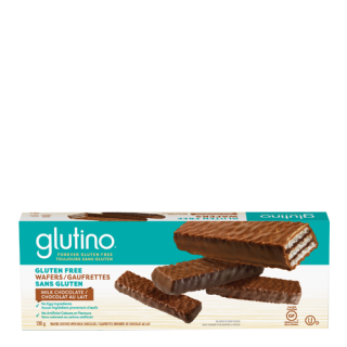 GLUTINO MILK CHOCOLATE VANILLA WAFERS