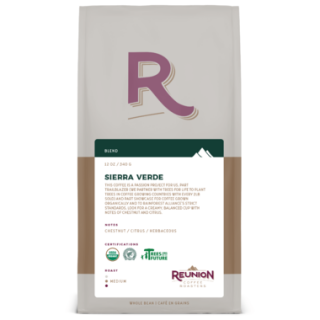 REUNION COFFEE ROASTERS SIERRA VERDE MEDIUM ROAST COFFEE BEANS