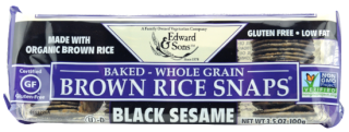 EDWARD&SONS BROWN RICE SNAPS BLACK SESAME