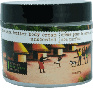 AFRICAN FAIR TRADE SOCIETY RAW SHEA BUTTER BODY CREAM UNSCENTED