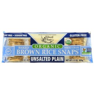 EDWARD&SONS BROWN RICE SNAPS UNSALTED PLAIN