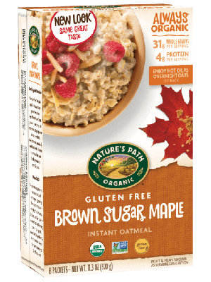 NATURE'S PATH ORGANIC BROWN SUGAR MAPLE INSTANT OATMEAL 