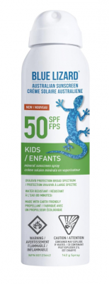 BLUE LIZARD 50 SPF KIDS SUNSCREEN SPRAY