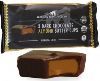 BROOKLYN BORN CHOCOLATE 3 DARK CHOCOLATE ALMOND BUTTER CUPS