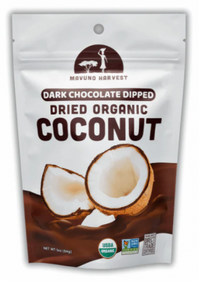 MAVUNO HARVEST DARK CHOCOLATE DIPPED DRIED COCONUT