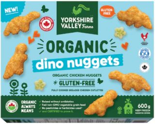 YORKSHIRE VALLEY FARMS ORGANIC CHICKEN DINO NUGGETS