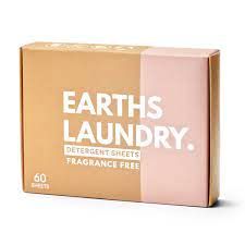 EARTHS LAUNDRY DETERGENT SHEETS UNSCENTED
