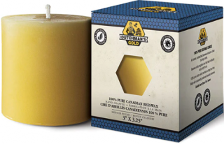 DUTCHMAN'S GOLD PURE CANADIA BEESWAX CANDLE 3''X3.25''