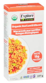 EXPLORE CCUISINE ORGANIC RED LENTIL ELBOWS