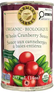 FARMER'S MARKET WHOLE CRANBERRY SAUCE