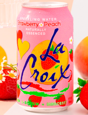 LA CROIX NATURAL SPARKLING BEVERAGE STRAWBERRY PEACH