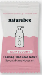 NATURE BEE WARM COCONUT CONCETRATED FOAMING HAND SOAP REFIL TABLET