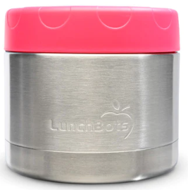 LUNCHBOTS WIDE THERMAL FOOD CONTAINER PINK