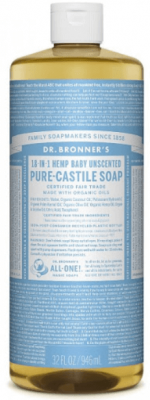 DR. BRONNER’S BABY UNSCENTED 18 IN 1 PURE CASTILE SOAP 