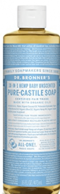 DR. BRONNER'S 18 IN 1 BABY UNSCENTED PURE CASTILE SOAP