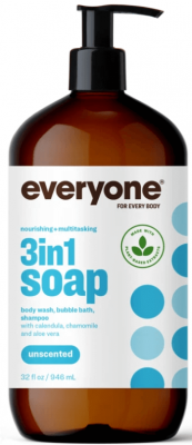 EVERYONE SOAP UNSCENTED 3-IN-1