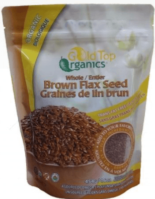 GOLD TOP ORGANICS WHOLE BROWN FLAX SEEDS