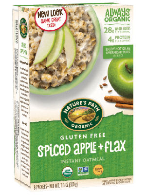 NATURE'S PATH ORGANIC SPICED APPLE & FLAX INSTANT OATMEAL