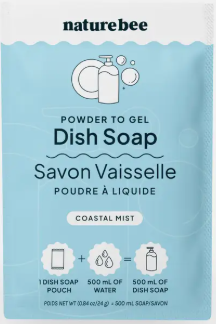 NATURE BEE POWDER TO GEL DISH SOAP COASTAL MIST