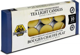 TEA LIGHT CANDLES BEESWAX DUTCHMAN'S GOLD