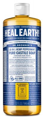 DR. BRONNER'S 18 IN 1 PEPPERMINT PURE CASTILE SOAP