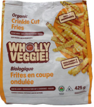 WHOLLY VEGGIE ORGANIC CRINKLE CUT FRIES