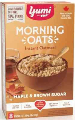 YUMI MORNING OATS INSTANT OATMEAL MAPLE BROWN SUGAR